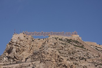 Alicante castle sits high above the city