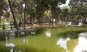 One of the lakes in Parque Reina Sofia at Guardamar del Segura